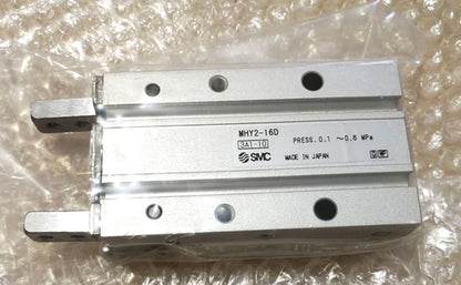 New SMC MHY2-16D Air Gripper Pneumatic Cylinder with 200PSI 16-inch Stroke and 4-way Quick Disconnect fitting - SMC