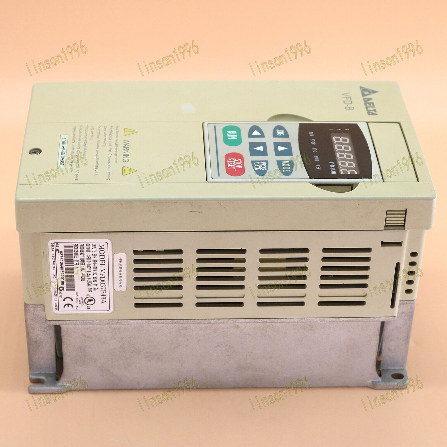 Used 380V 3.7KW Inverter VFD-037B43A - DELTA