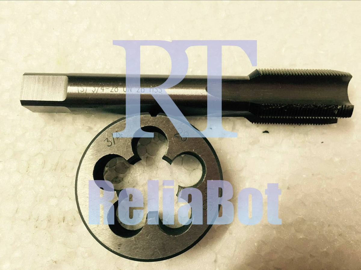 1set HSS Machine 9/16-28 UN Plug Tap and 1pc 9/16-28 UN Die Threading Tool