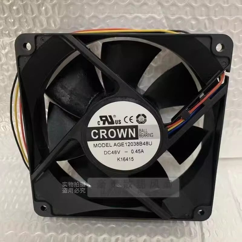 CROWN AGE12038B48U IP55 12038 DC48V 0.45A 12CM 4-Wire PWM Cooling Fan