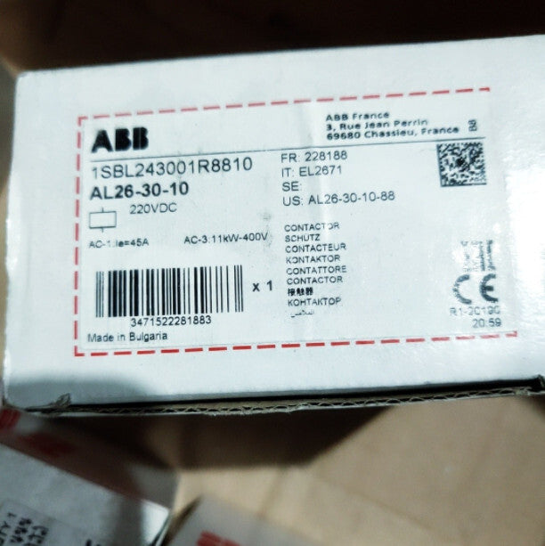 1PCS ABB AL26-30-10 AL263010 DC Contactor 1NO In Box