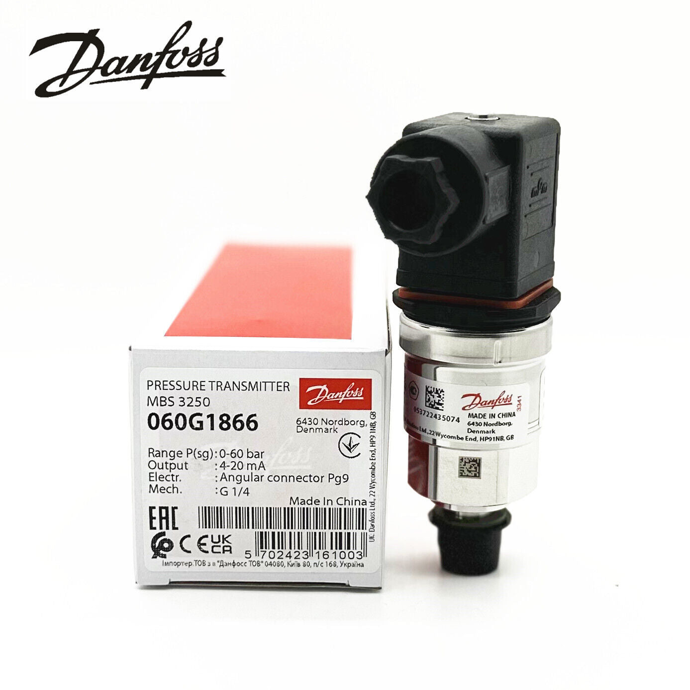 new 1pcs Danfoss Pressure Transmitter Sensor MBS3250 060G1866 0-60bar