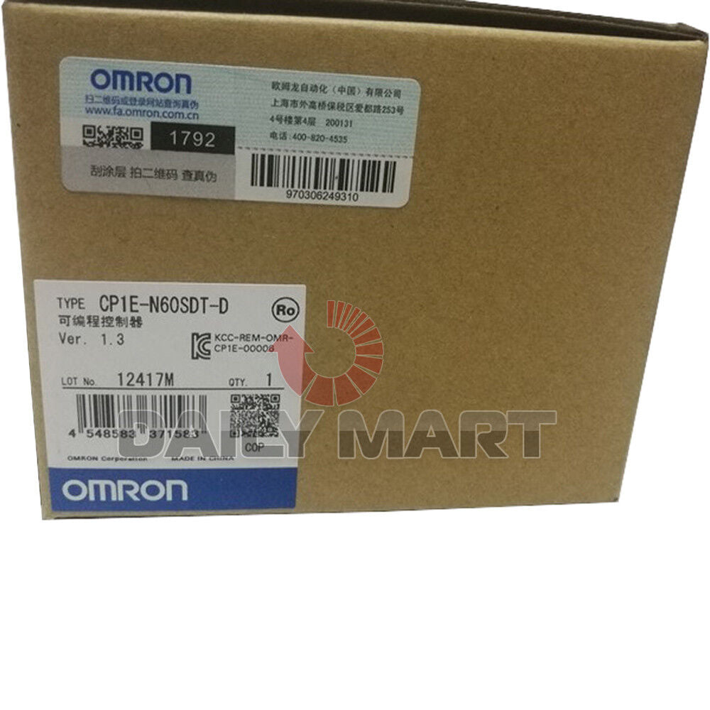 new   In Box Omron CP1E-N60SDT-D