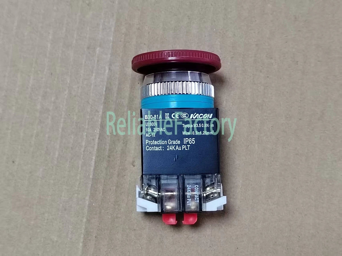 1PCS B30-81A for KACON Emergency Stop Switch 30mm for Doosan CNC Machine Tool