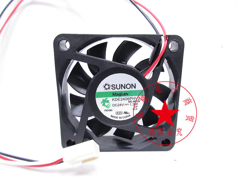 new SUNON KDE2406PHV2 6015 24V 1.3W 60mm Magnetic levitation silent cooling fan