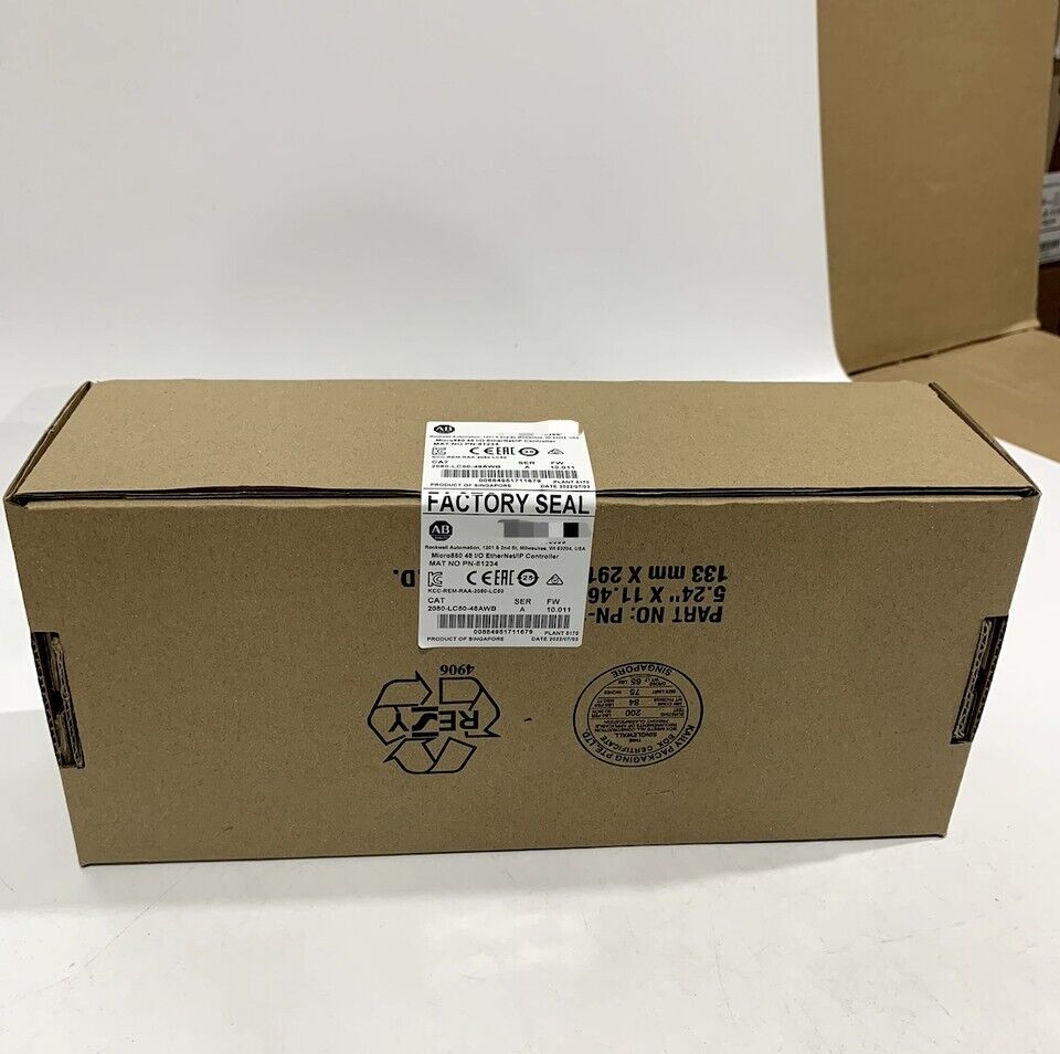 Factory Sealed AB 2080-LC50-48AWB Micro850 48 EtherNet/IP Controller - FACTORY SEALED AB