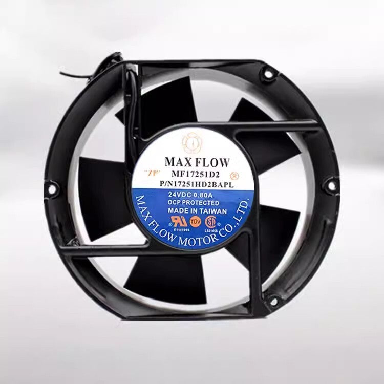 MAXFLOW MF17251D2 P/N 17251HD2BAPL 24VDC 0.80A Cooling Fan