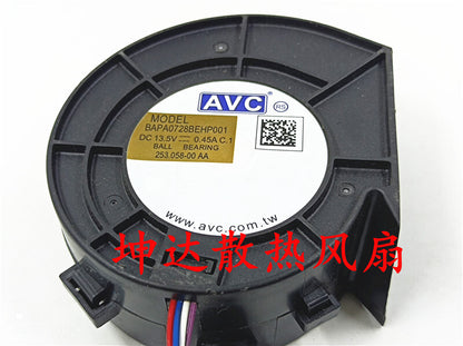AVC BAPA0728BEHP001 13.5V 0.45A 4-wire cooling fan