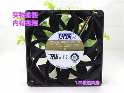 AVC DBTA1225B8S 12025 DC48V 0.50A 12CM 4-Wire PWM Cooling Fan