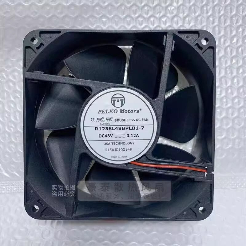 1PCS R1238L48BPLB1-7 12038 DC48V 0.12A 12CM 2-wire silent cooling fan