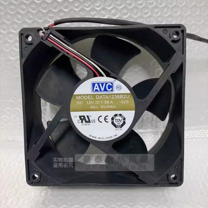 AVC DATA1238B2U 12038 DC12V 1.56A 3-Wire Dual Ball Cooling Fan - AVC