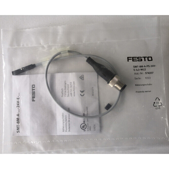 FESTO Magnetic Switch SMT-8M-A-PS-24V-E-0.3-M12 - FESTO