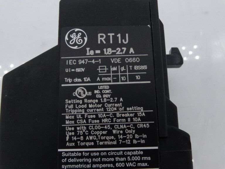 GE RT1J Relay: 1-phase 120V Transformer Switch - GE