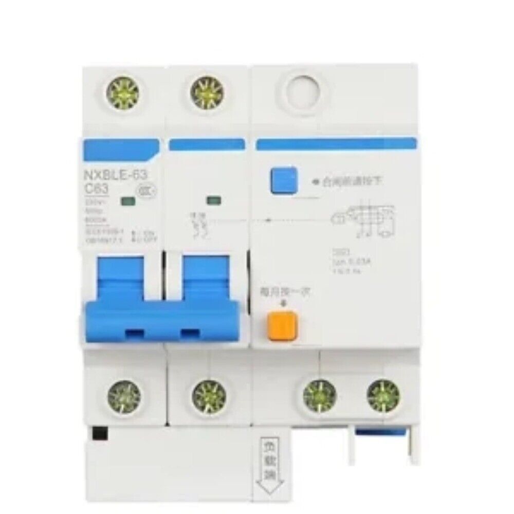 1PCS  For CHINT residual current operated circuit breaker NXBLE-63 C63 2P 63A
