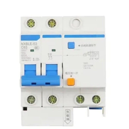 1PCS  For CHINT residual current operated circuit breaker NXBLE-63 C63 2P 63A