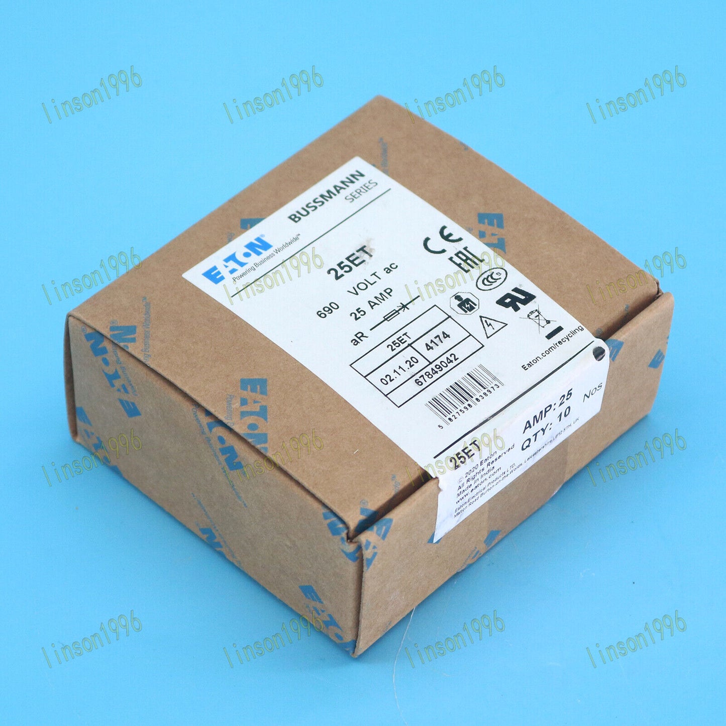 Bussmann BS88:4 25ET 25A 690Vac Fuse 10PC/Box - BUSSMANN