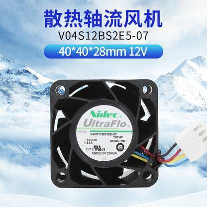 Nidec V04S12BS2E5-07 4028 12V 1.61A 4cm server cooling fan
