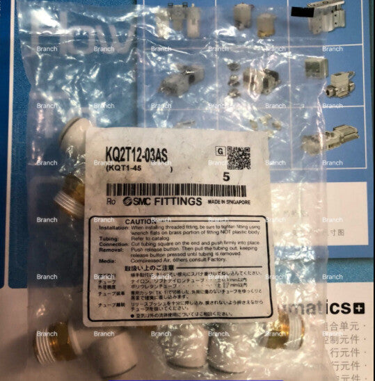 1Bag/5pcs SMC KQ2T12-03AS Fittings Free Shipping #SM