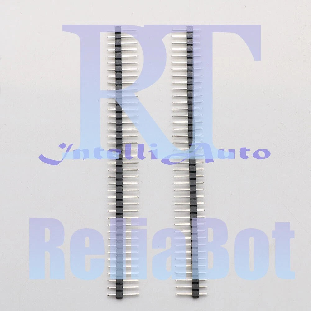 2PCS 40Pin 2.54mm Male PCB Single Row Straight Header Strip Connector