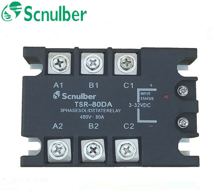 new Scnulber three-phase solid state relay TSR-80DA 480VAC 80A DC control AC - SCNULBER