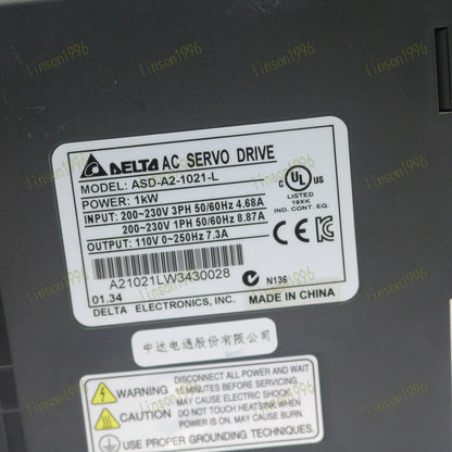 Used ASD-A2-1021-L AC Delta Servo Drive - DELTA