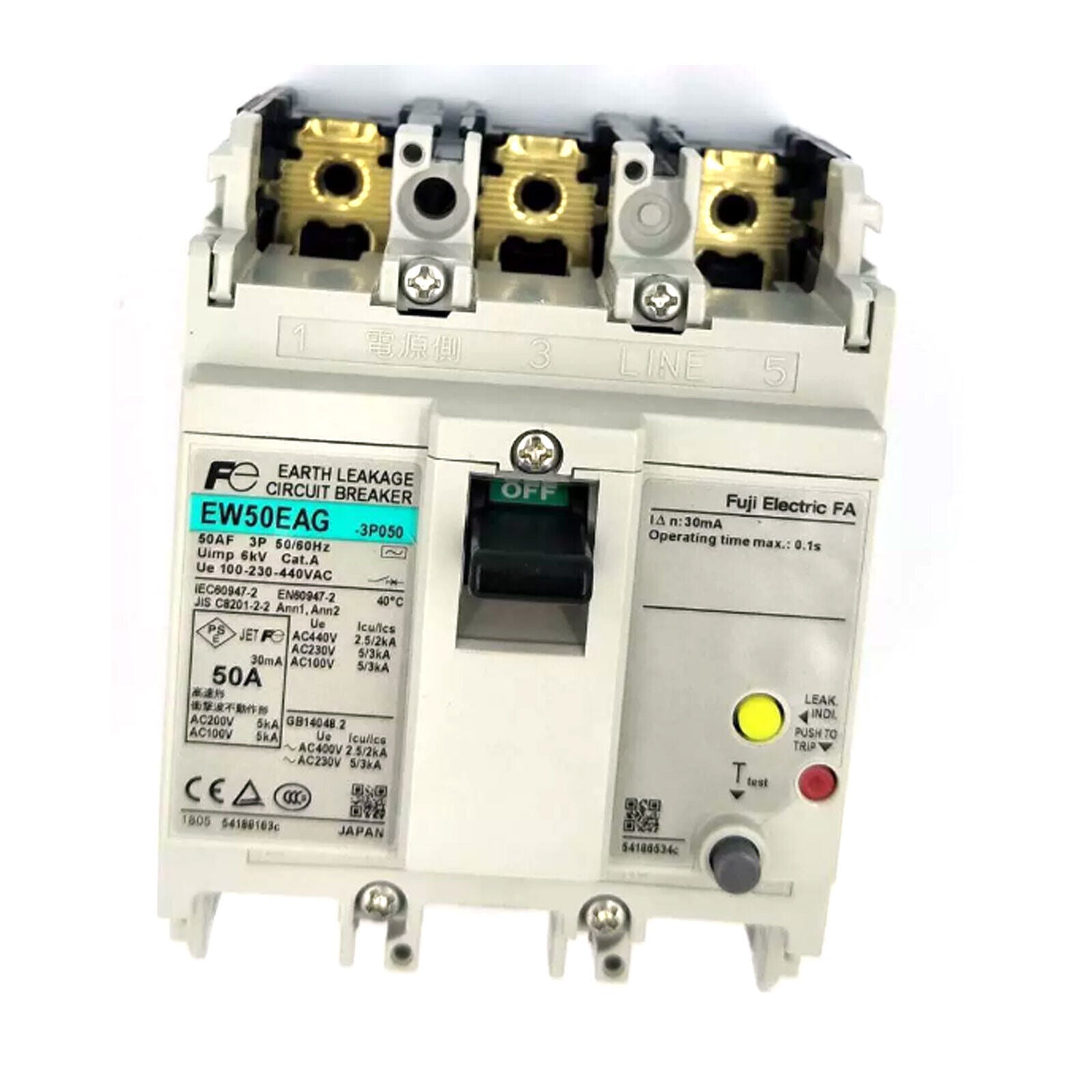 Model EW50EAG 3P 50A Circuit Breaker by FUJI - FUJI