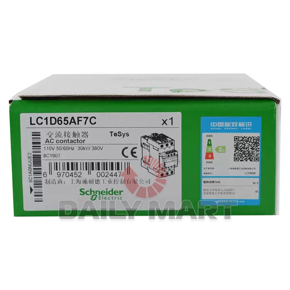 new SCHNEIDER LC1D65AF7C AC Contactor AC110V - SCHNEIDER