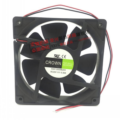 CROWN AGC12025B24V 12CM 12025 24V 0.30A inverter cooling fan