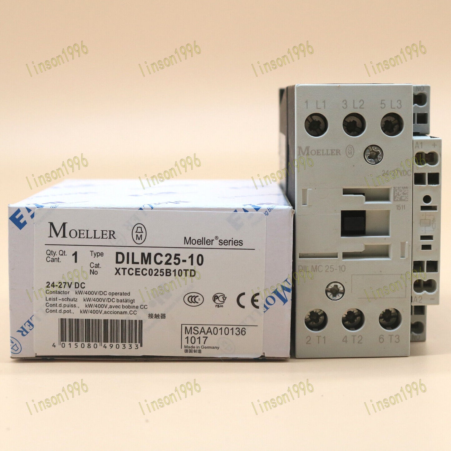 1-PC Eaton DILMC25-10 RDC24 24-27V Contactors - MOELLER
