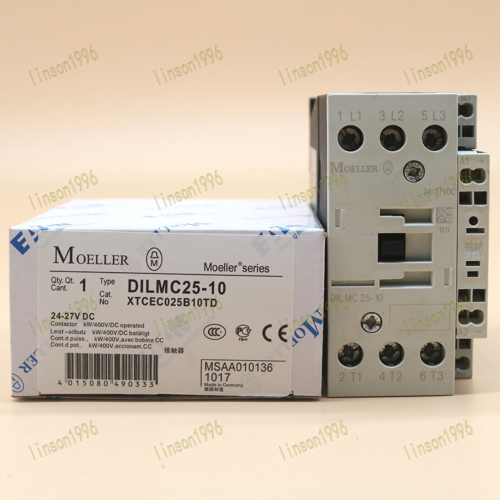 1-PC Eaton DILMC25-10 RDC24 24-27V Contactors - MOELLER