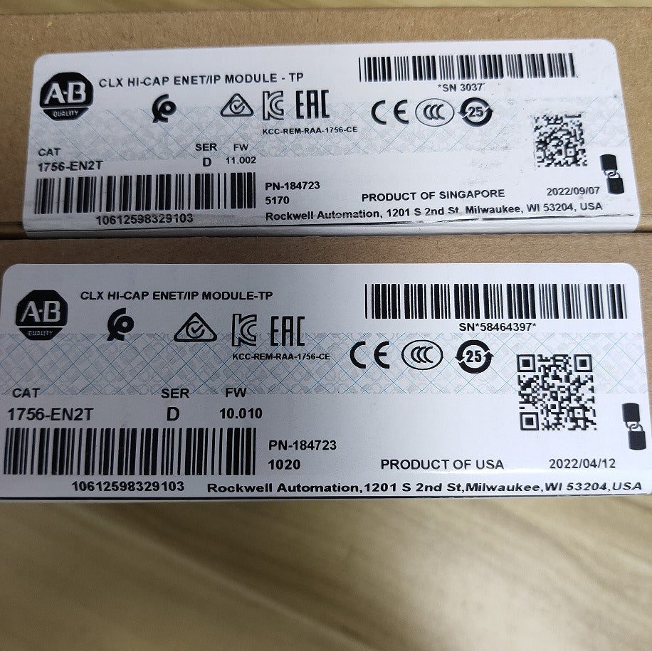 Allen-Bradley 1756-EN2T ControlLogix Ethernet Bridge 2022 NEW Factory Sealed - ALLEN-BRADLEY