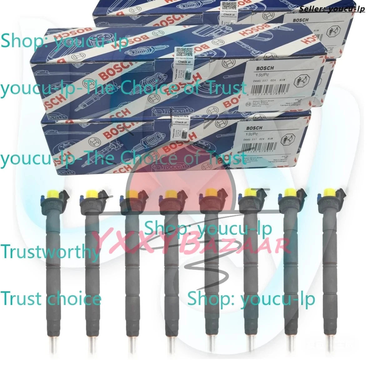 8PCS FUEL INJECTOR BC3Z9H529A BOSCH FOR FORD POWERSTROKE 6.7L 2011-2014 NO CORE