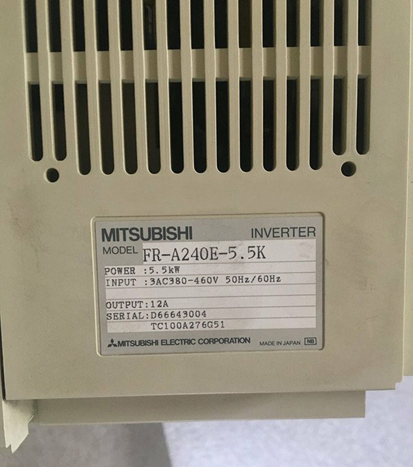 Used Mitsubishi Inverter FR-A240E-5.5K 380V 5.5KW GOOD CONDITION - MITSUBISHI