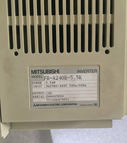 Used Mitsubishi Inverter FR-A240E-5.5K 380V 5.5KW GOOD CONDITION - MITSUBISHI
