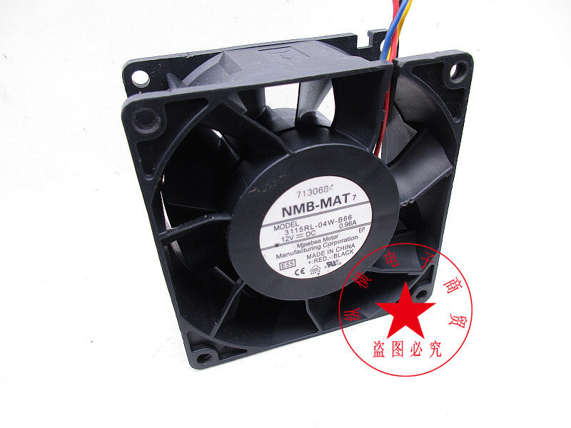 NMB 3115RL-04W-B66 12V 0.96A 8CM 8038 PWM high air volume fan