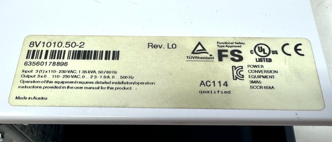 used B&R 8V1010.50-2 Acopos 1010 Servo Drive - B&R