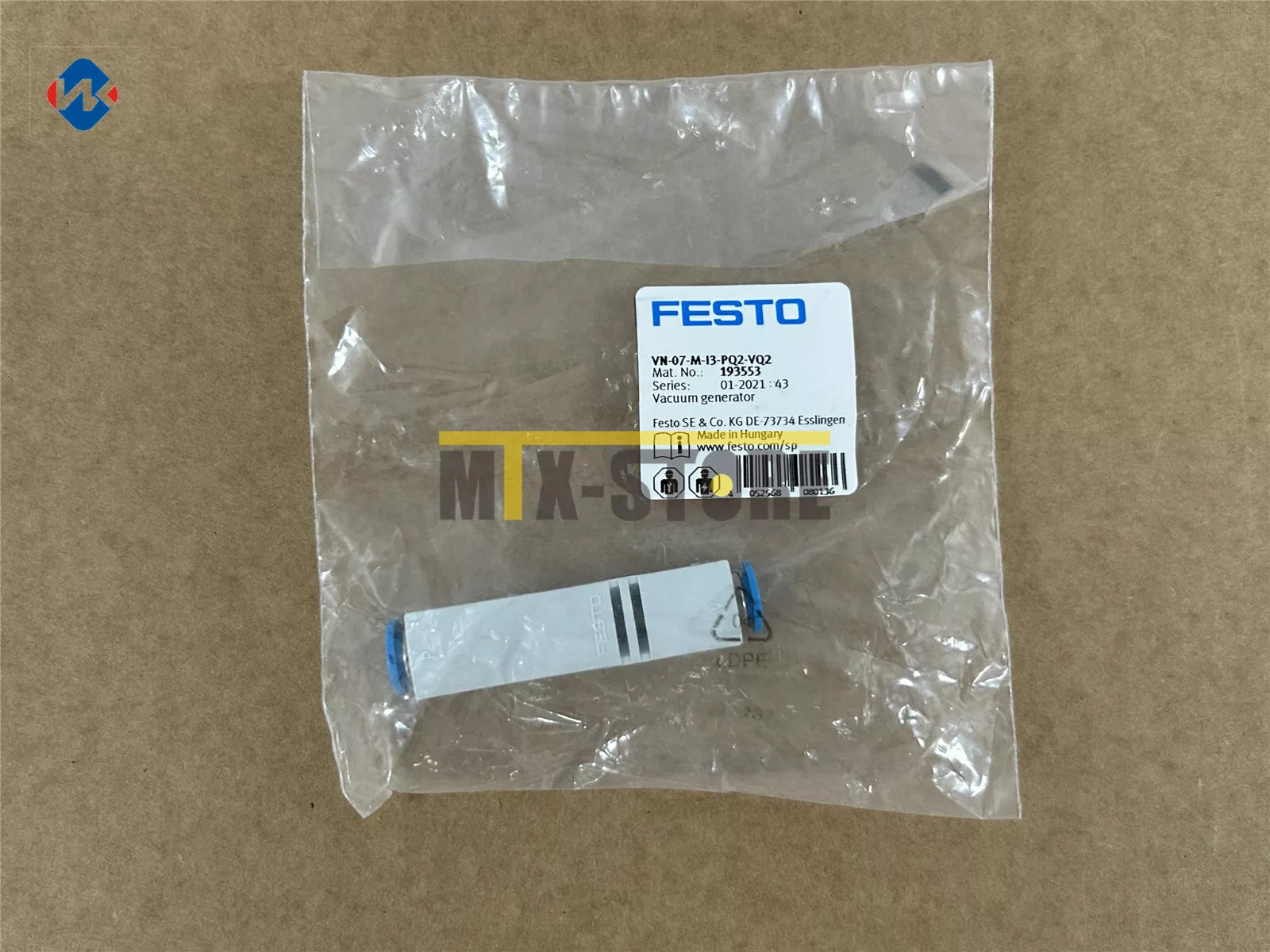 FESTO VN-07-M-I3-PQ2-VQ2 193553 Vacuum Generator FESTO