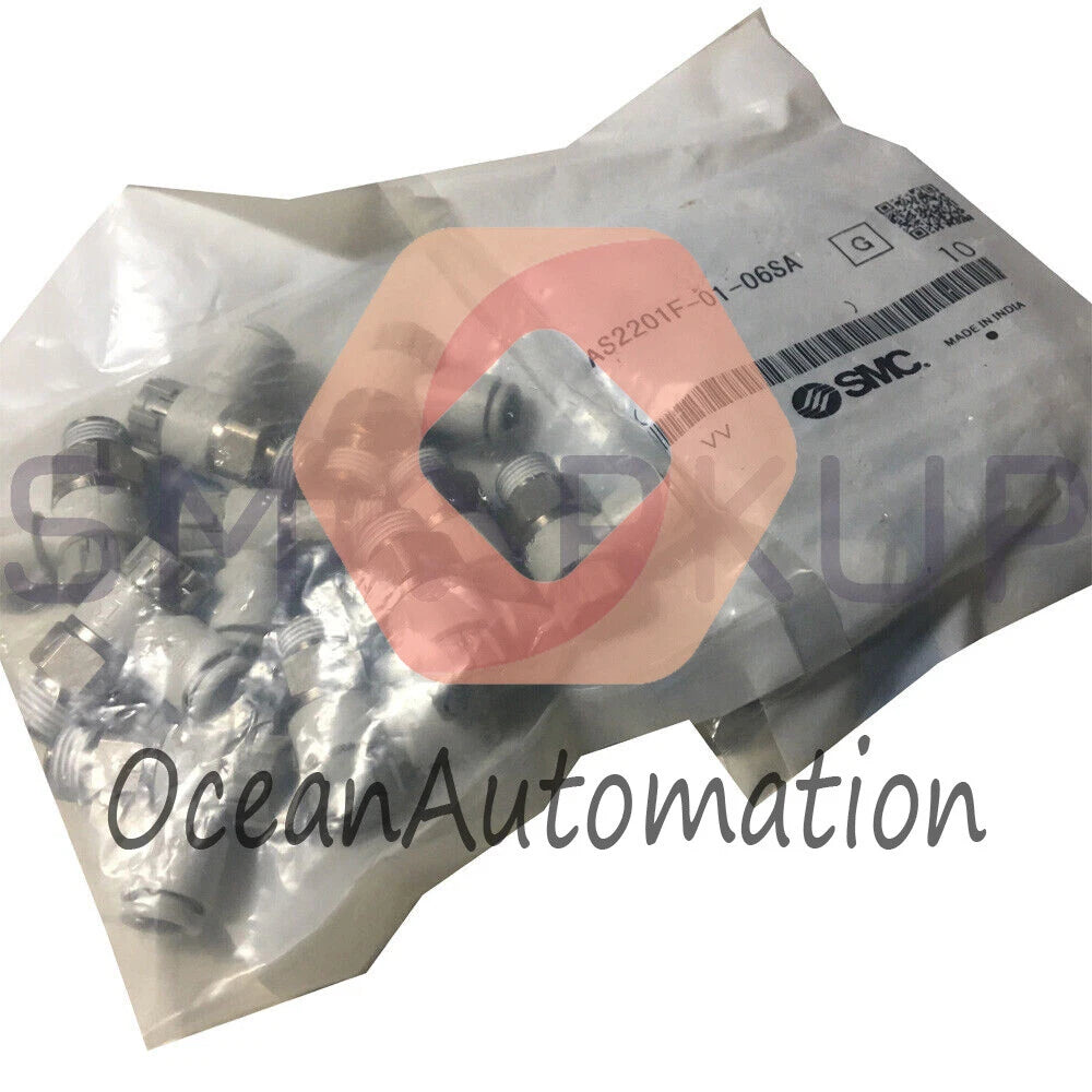 10 Pcs./Packet SMC AS2201F-01-06SA Flow Controller
