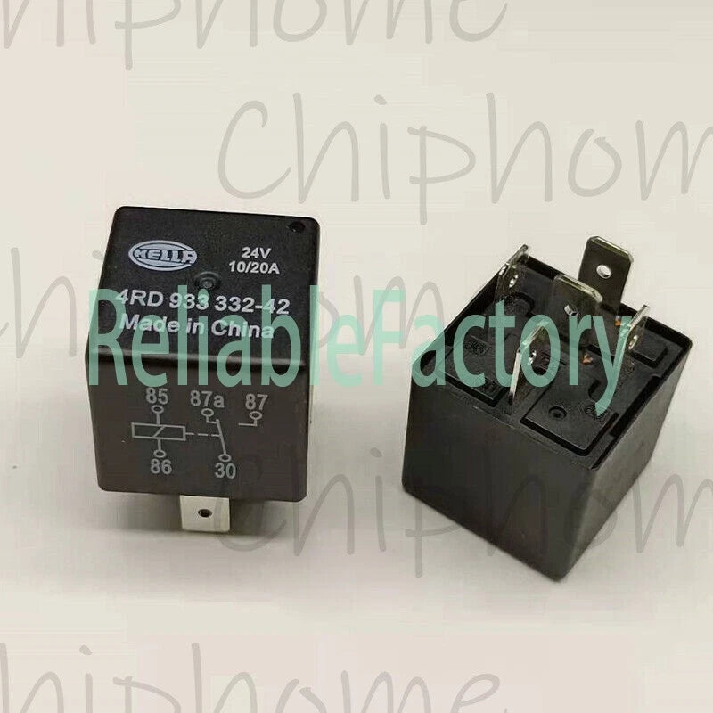 10Pcs HELLA 4RD933332-42 24VDC 10/20A Automotive Relay 5Pins