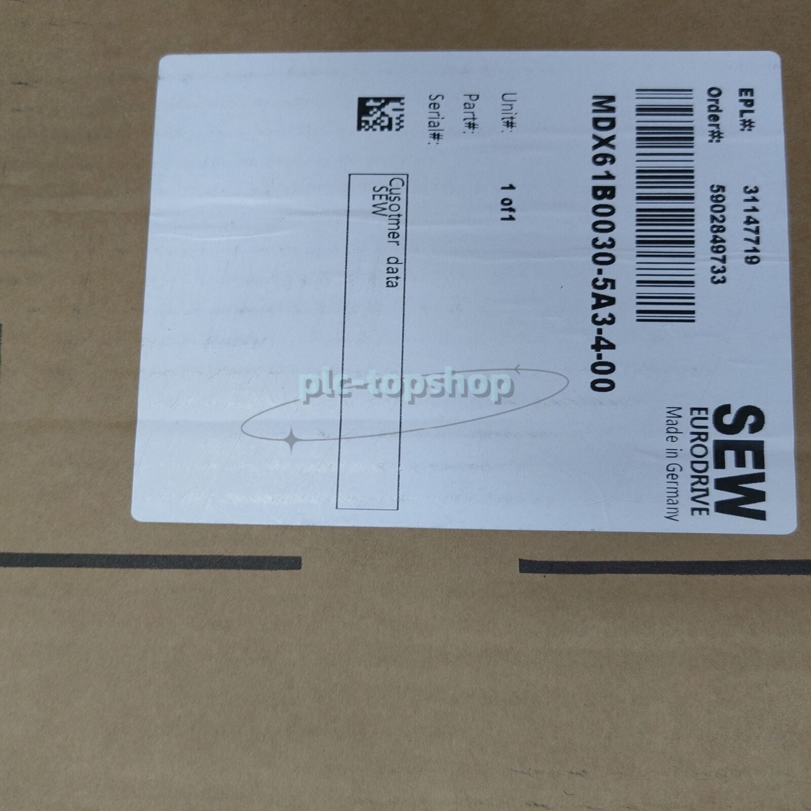 MDX61B0030-5A3-4-00 3KW SEW-EURODRIVE Inverter Drive Fast Ship PLC - SEW-EURODRIVE