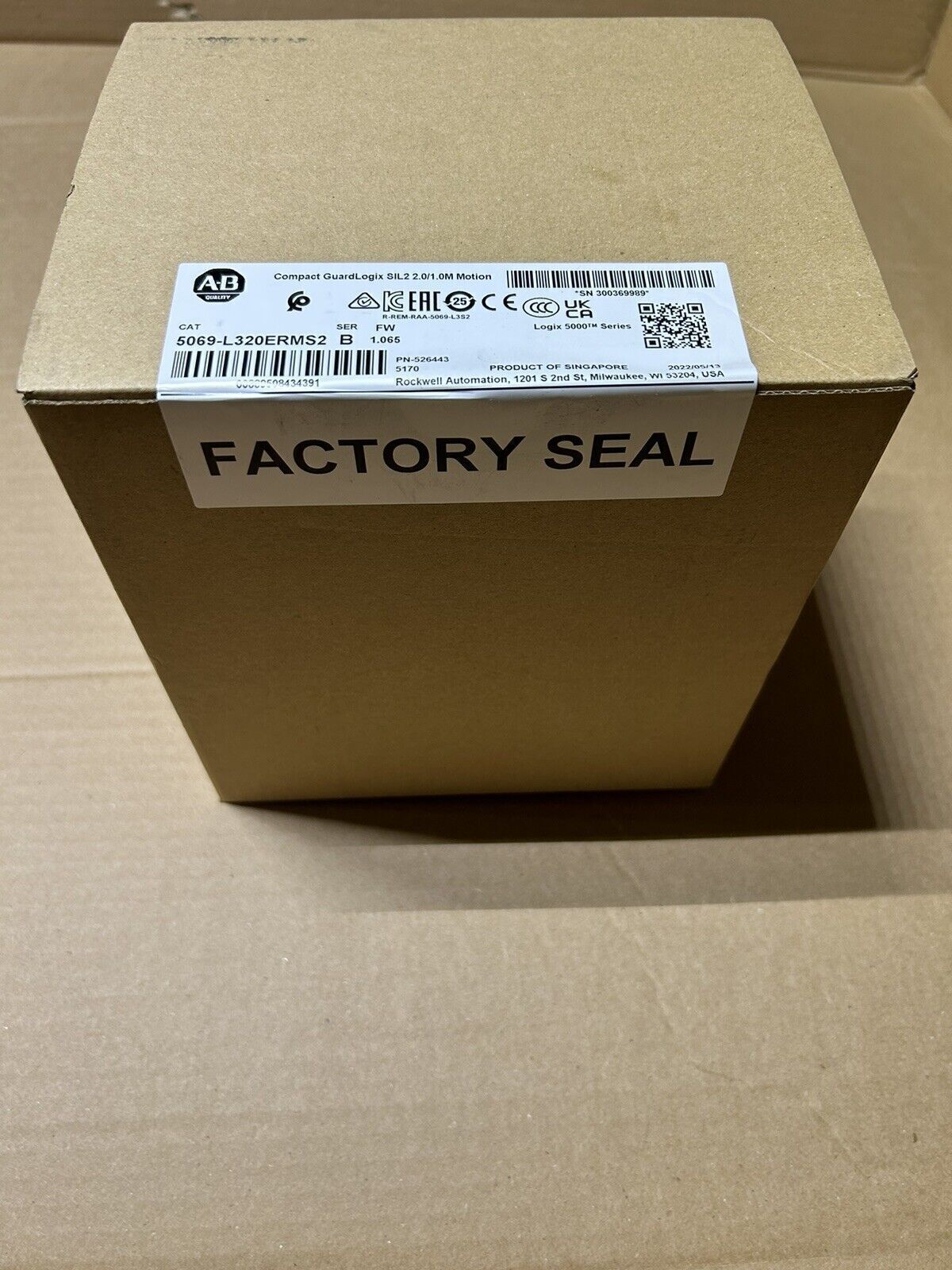Allen-Bradley New Sealed 5069-L320ERMS2 GuardLogix 5380 Safety Controller | GuardLogix Safety Controller | Allen-Bradley Safety Controller | GuardLogix 5380 Safety Controller | Safety Controller 5069-L320ERMS2 - ALLEN-BRADLEY