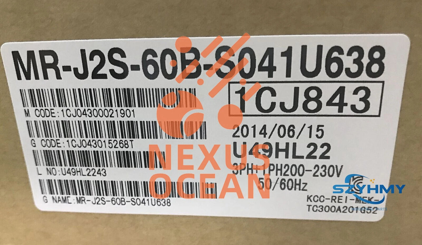 1PCS Mitsubishi MR-J2S-60B-S041U6 Servo Drive MRJ2S60BS041U638
