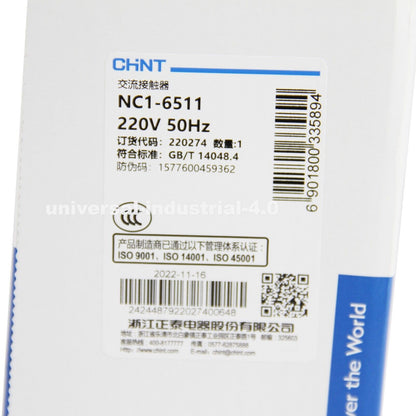 CHNT NC1-6511 220V AC Contactor - CHNT