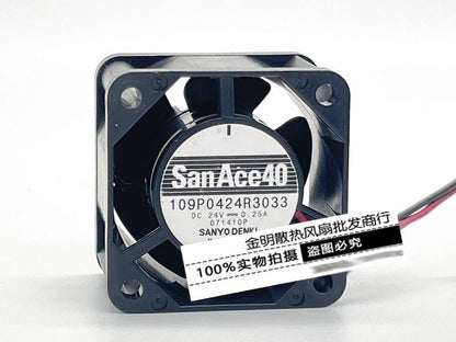 Sanyo 4028 4CM 109P0424R3033 24V 0.25A high airflow inverter cooling fan