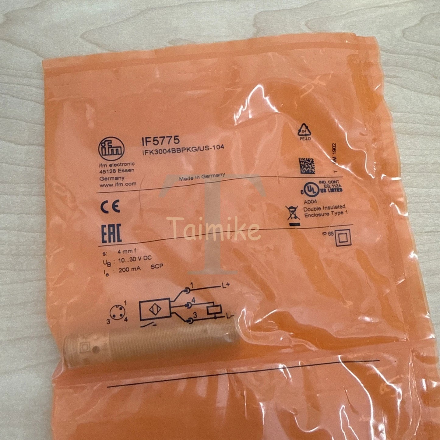 ! IFM IF5775 Inductive Proximity Sensor IFK3004BBPKG/US-104