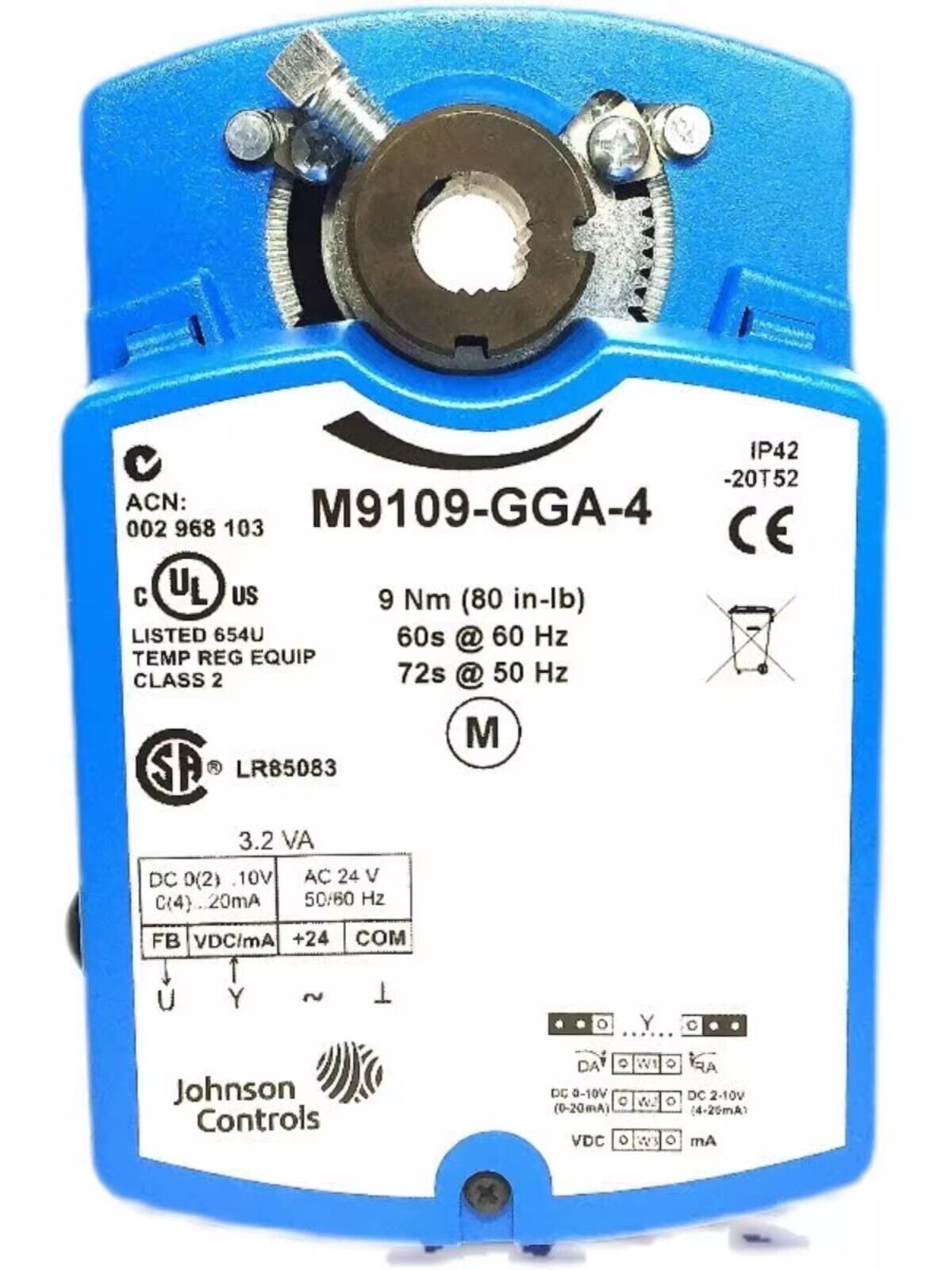 new Johnson M9109-GGA-4 Electric Air Valve Actuator