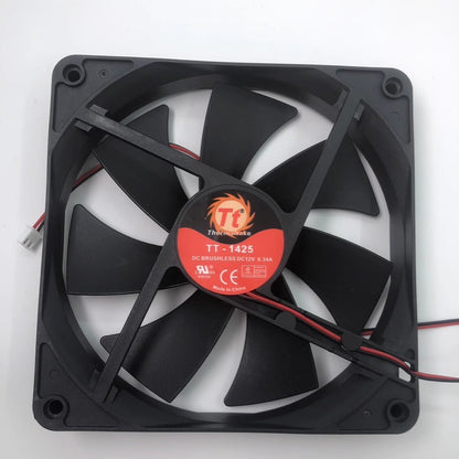 1PCS TT-1425 14025 DC12V 0.34A 14CM 2-Wire Silent Cooling Fan