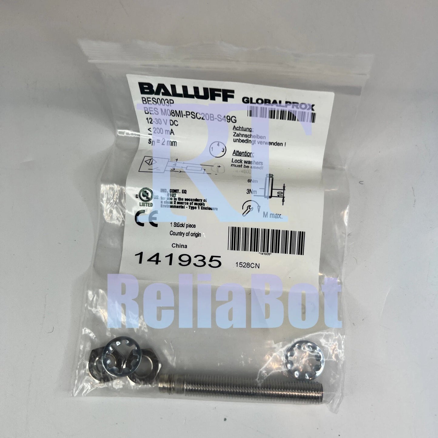 Balluff BES003P BES M08MI-PSC20B-S49G, M8 PROXIMITY SENSOR