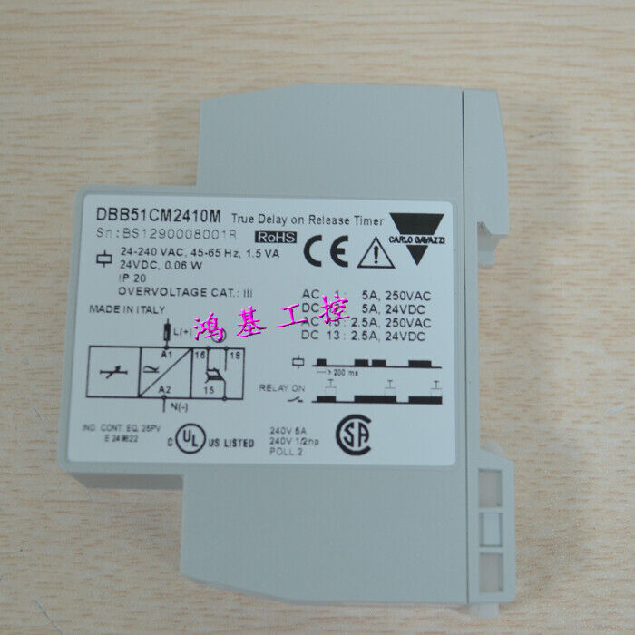 New Carlo Gavazzi Relay DBB51CM2410M with True Delay on Release Timer - CARLO GAVAZZI