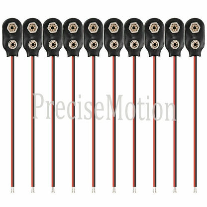 Pack of 10 9V Battery Connector Snap Clip Wire Connector Lead Holder T Type